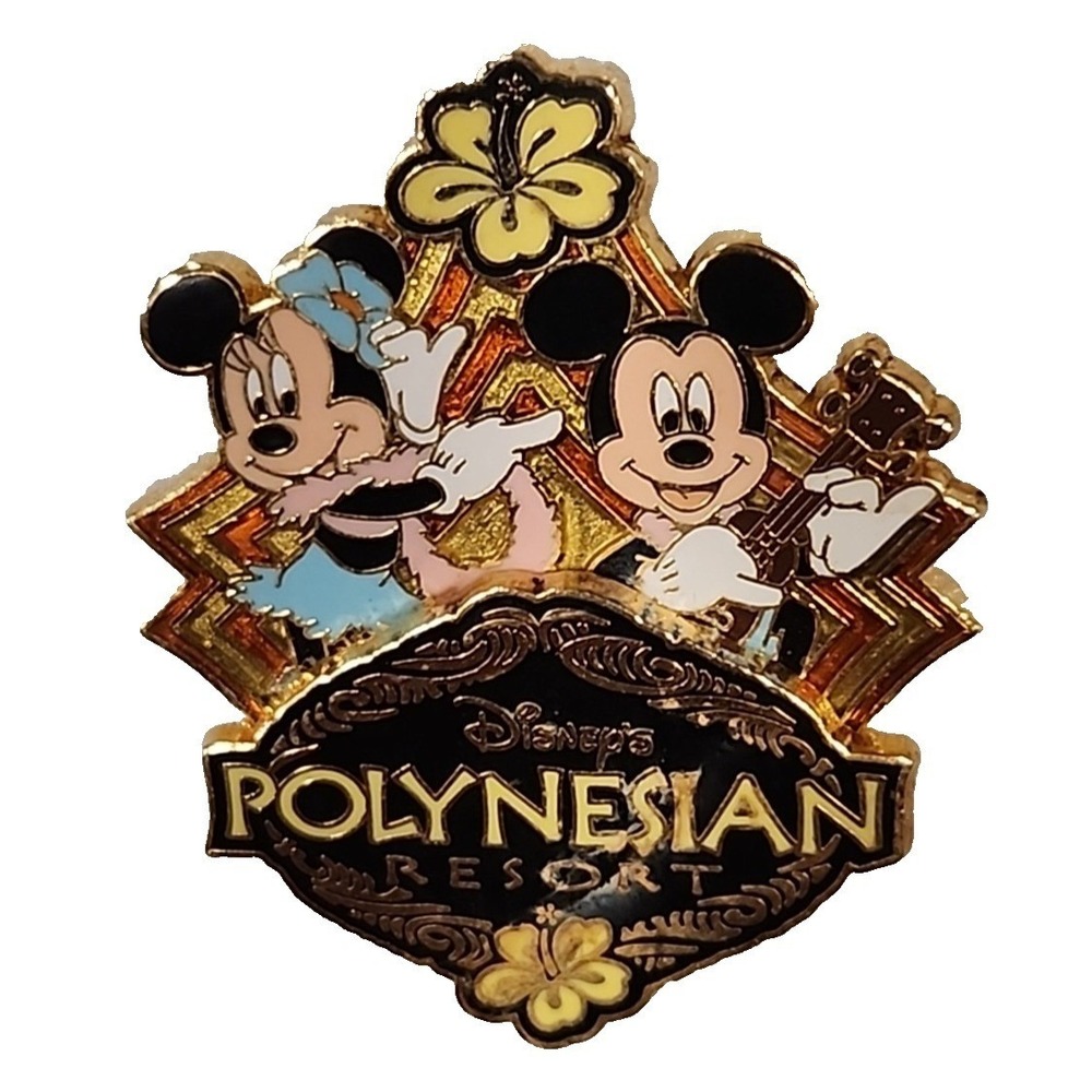 Disney Pin Polynesian Resort Mickey & Minnie Hula Dancing WDW Disney's 59362